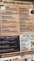 Hill City Cafe menu