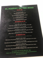 El Maguey On The Road menu