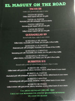 El Maguey On The Road menu