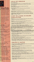 Prairie River menu
