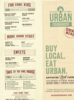 Urban Cookhouse menu