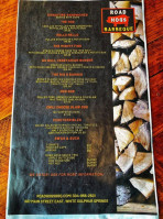 Road Hog's Diner menu