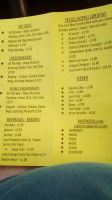 The Red Top Grill menu