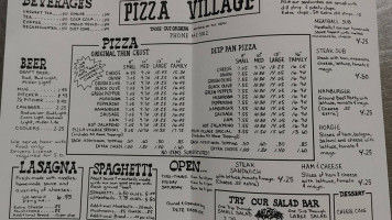 Pizza Village menu