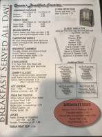 Connie's Diner menu