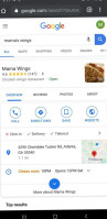 Mama Wings menu