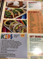 Mexico menu