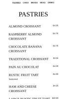 Thorough Bread And Pastry menu