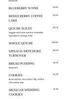 Thorough Bread And Pastry menu