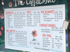 The Coffee Hut menu