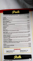 Bella Italy menu