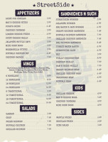 Streetside Grill menu