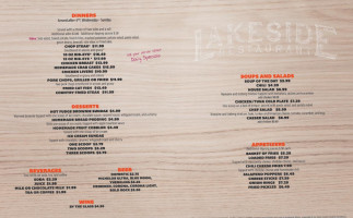 Lakeside menu