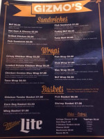 Gizmo's And Grill menu