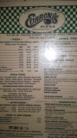 Evaroni's Pizza menu