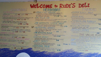 Rudi's Deli menu