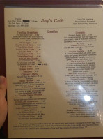 Jays Cafe menu