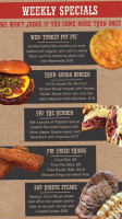 Paul's Rib Shack Barbecue menu