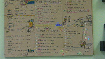 Ming's Bubble Tea menu
