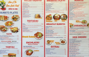 Castanedas Mexican Food menu