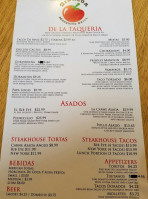 Asadero Prime menu