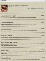 Mangieri's Pizza Cafe menu