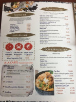 Pacific East Japanese And Maylaysian menu