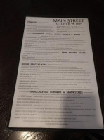 Main Street Kitchen Tap menu