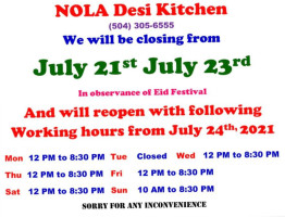 Nola Desi Kitchen food