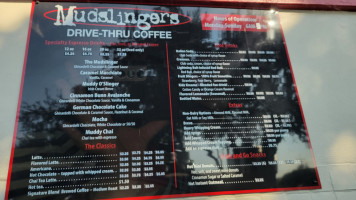 Mudslingers Drive Thru Coffee menu