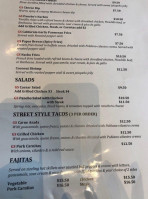 Pancho's Cantina menu