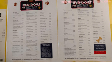 Red Dogs Tasty Eats And Doggie Treats menu