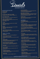 Daniel's Casual Fine Dining menu