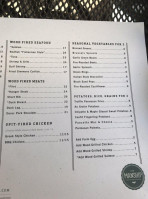 The Manship Wood Fired Kitchen menu