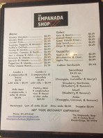 The Empanada Shop menu