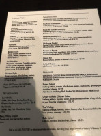 Pick Shovel Saloon menu