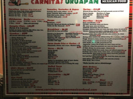 Carnitas Uruapan Mexican Food menu