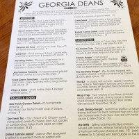 Georgia Deans Restaurant Bar menu