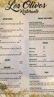 Los Olivos menu