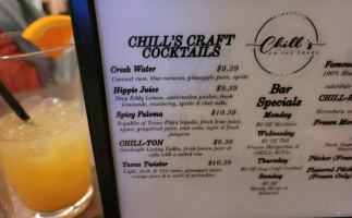 Chill's On The Creek menu