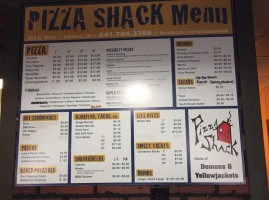 Pizza Shack menu