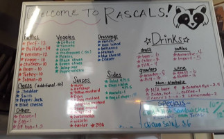 Rascal's Bar Grill menu