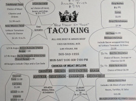 Taco King menu