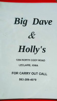 Big Dave Holly's food