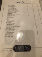 Craft 96 Draught House Kitchen menu