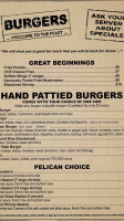 The Burgers menu