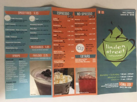 Linden Street Coffeehouse menu