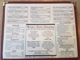 Nicely's menu