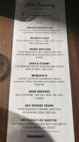 Ark Brewery menu