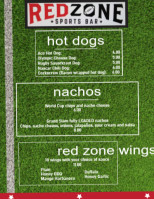Red Zone Sports menu